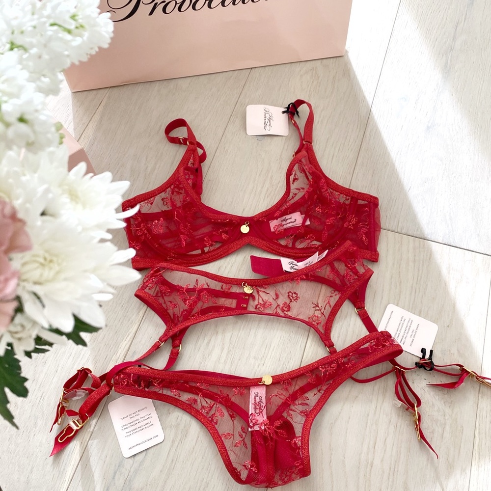 Agent Provocateur Red Lingerie Set